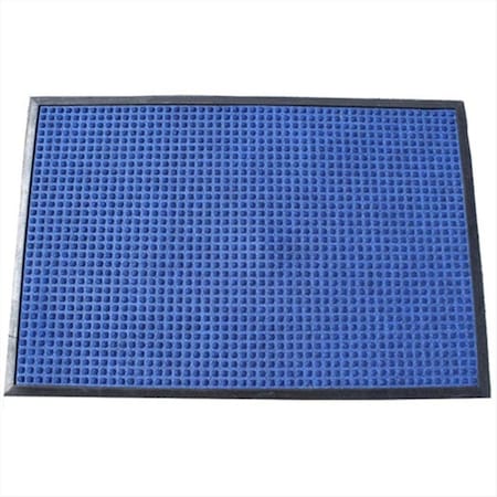 Rickis Rugs 630S0046BL 4 ft. W x 6 ft. L Stop-N-Dry Mat in Blue RI270865